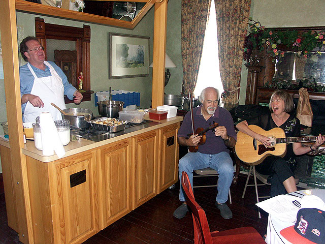 Mike and Sharon Doucet with Chef Pat Mould