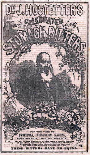 Hostetter's Stomach Bitters ad, 19th Century